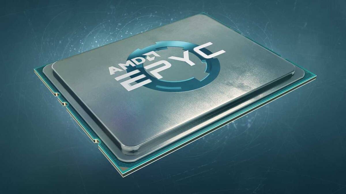 Процессор AMD Epyc 7003 с крышкой сверху
