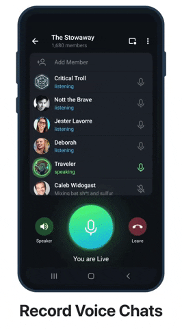 Telegram запустил Voice Chat 2.0, чтобы составить конкуренцию Clubhouse 7 giphy 8583396