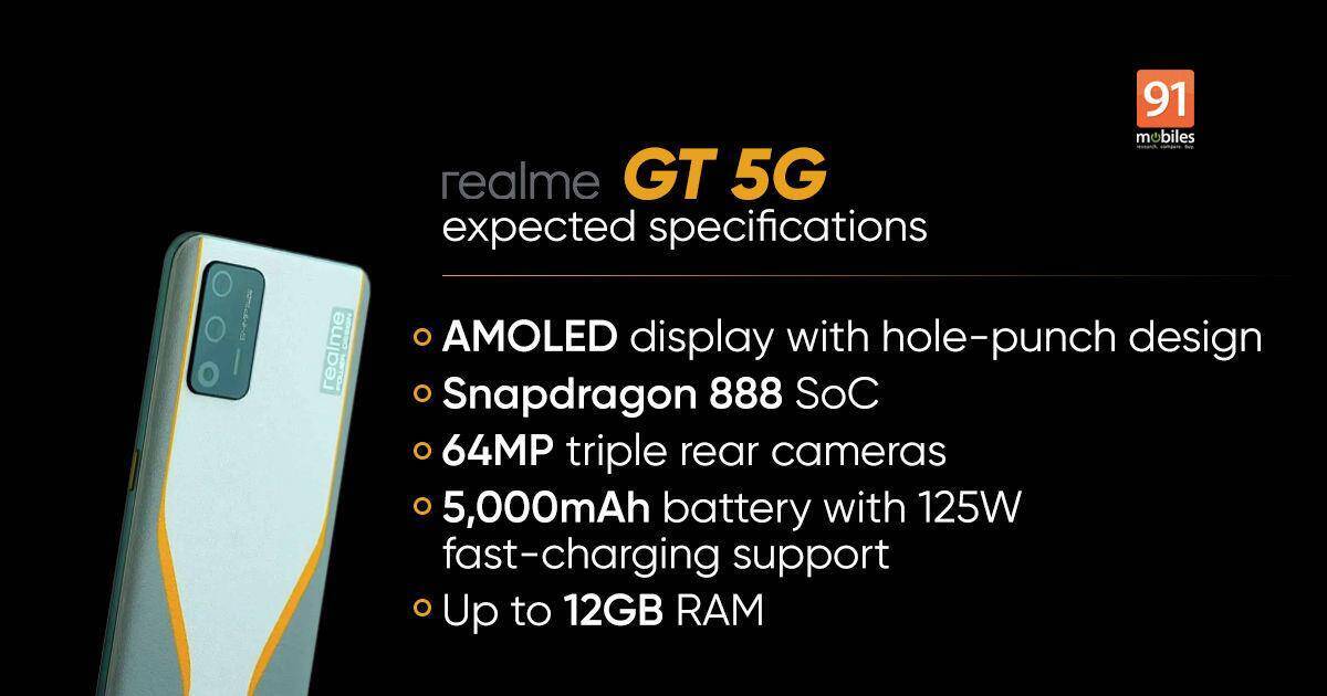 Realme выпустила флагман realme GT 4 Задняя панель realme GT 5G с камерой и дисплеем