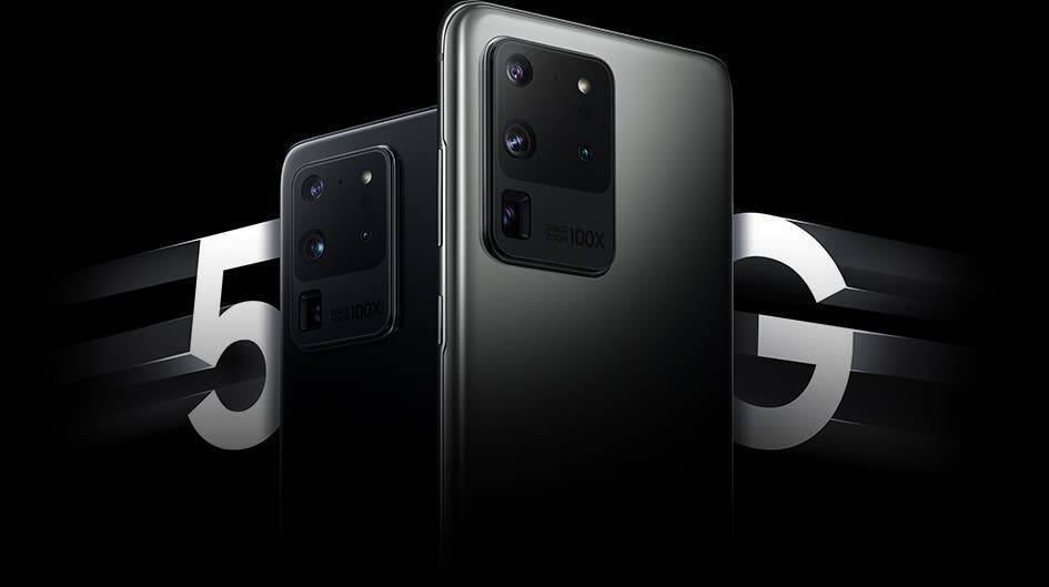 Samsung Galaxy S20 + стал самым быстрым смартфоном в мире по скорости 5G 4 Смартфон Samsung Galaxy S20+ с четырьмя камерами на задней панели