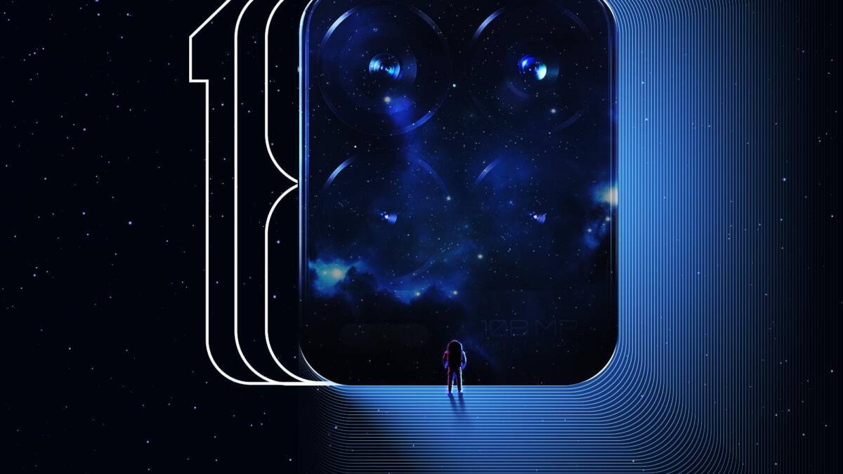 Концепт будущего смартфона Realme с камерой 108 МП и космическим фоном на тизере события