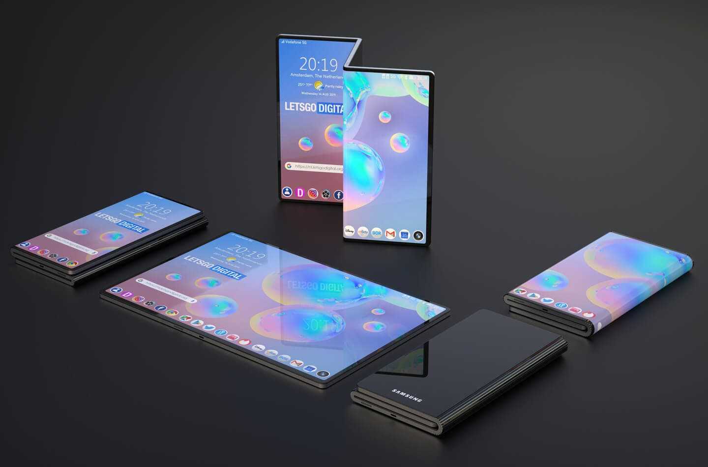 В сеть слили качественные изображения первого смартфона Samsung с двойным складыванием 4 z fold duo 1