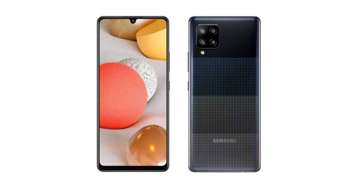 Смартфон Samsung Galaxy M42 спереди и сзади