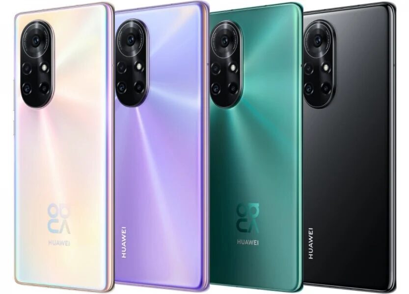 Задняя панель Huawei Nova 8 Pro 4G с тремя камерами и градиентным дизайном