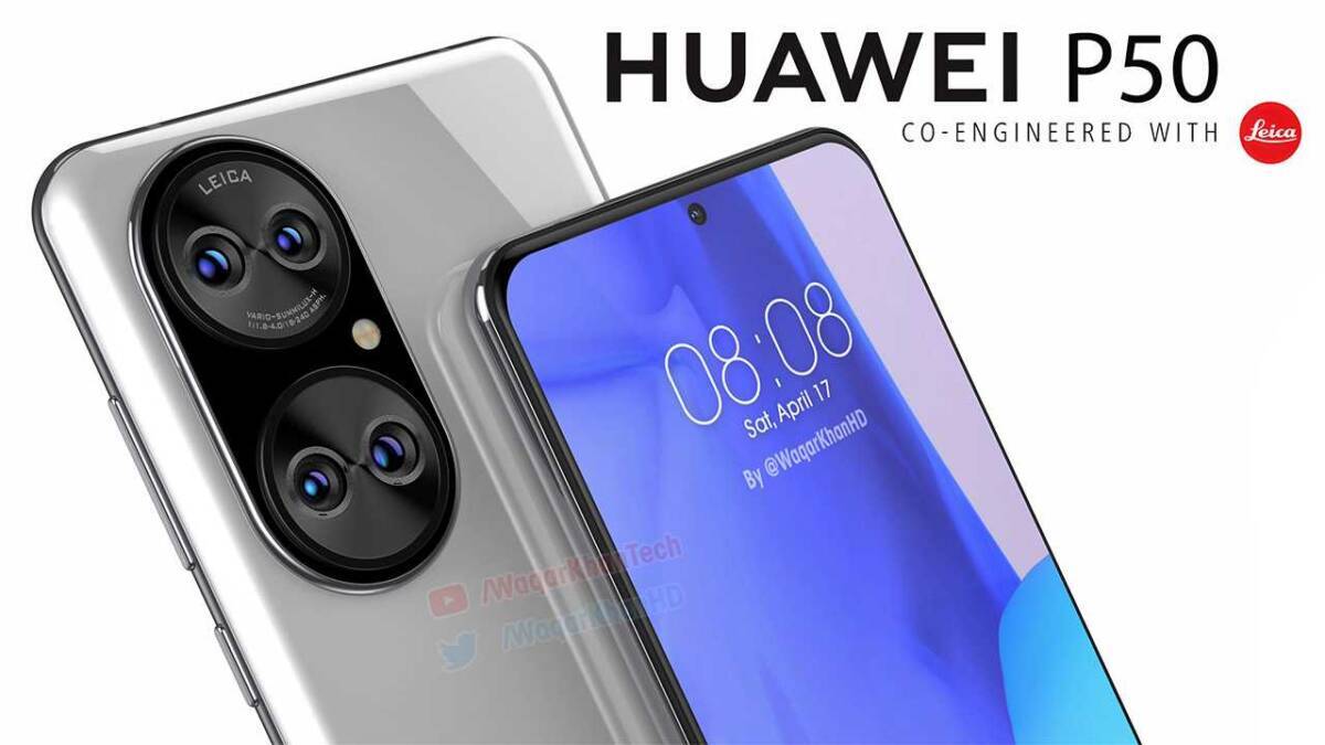 Смартфон Huawei P50: камера с тремя объективами и фронтальный дисплей, дизайн устройства