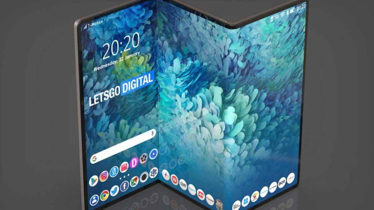 Samsung делает складной планшет Galaxy Z Fold 3 Складной планшет Samsung Galaxy Z Fold с интерфейсом