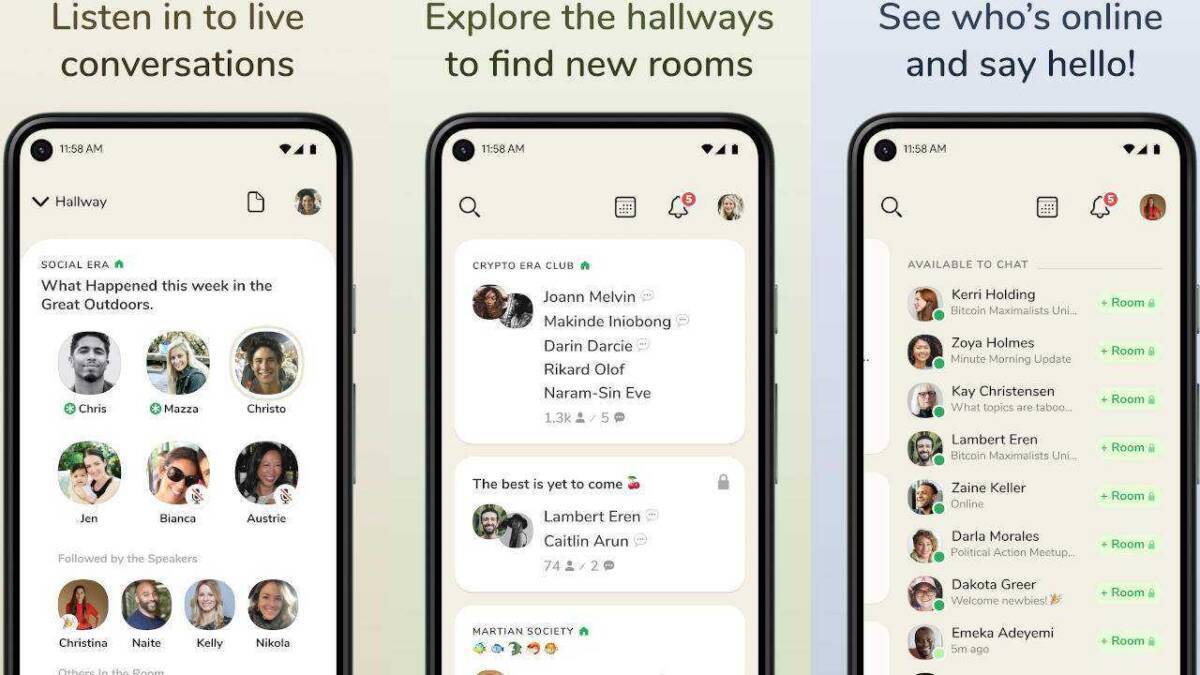 Clubhouse выпускает приложение для Android на весь мир 3 Экран приложения Clubhouse на Android с чатами и контактами