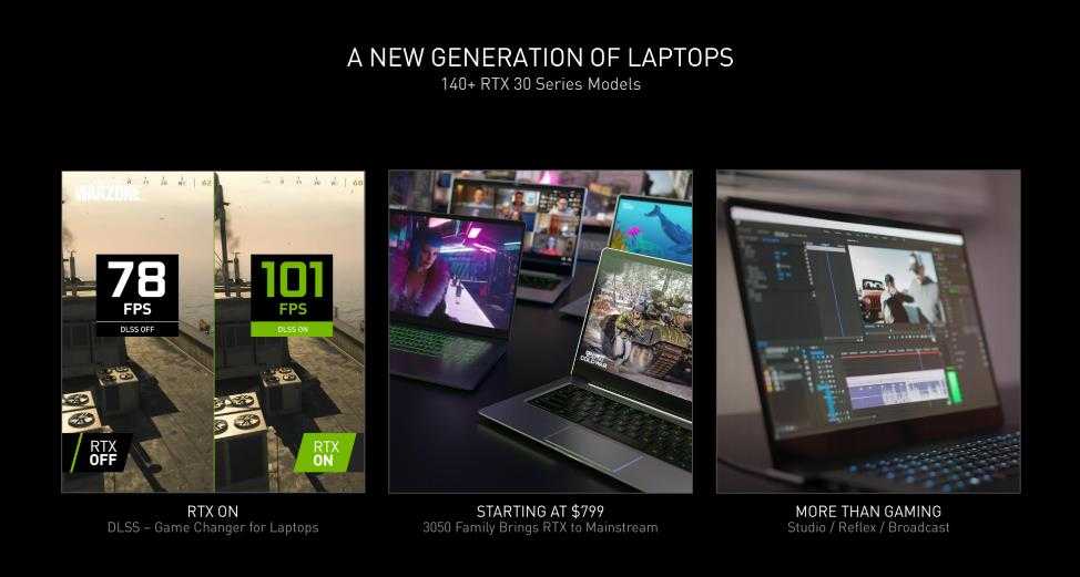 NVIDIA представила GeForce RTX 3050 и 3050 Ti для ноутбуков 3 image001