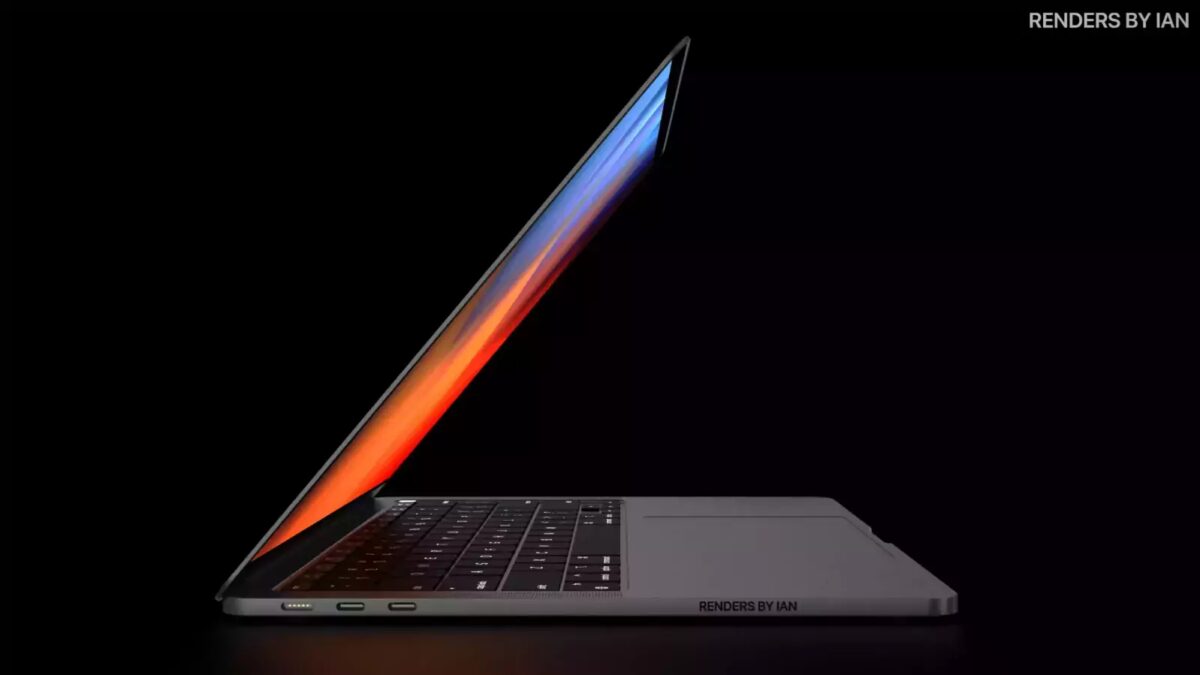 Apple представит новые MacBook Pro на WWDC 2021 3 Новый MacBook Pro с тонким уголком экрана и клавиатурой