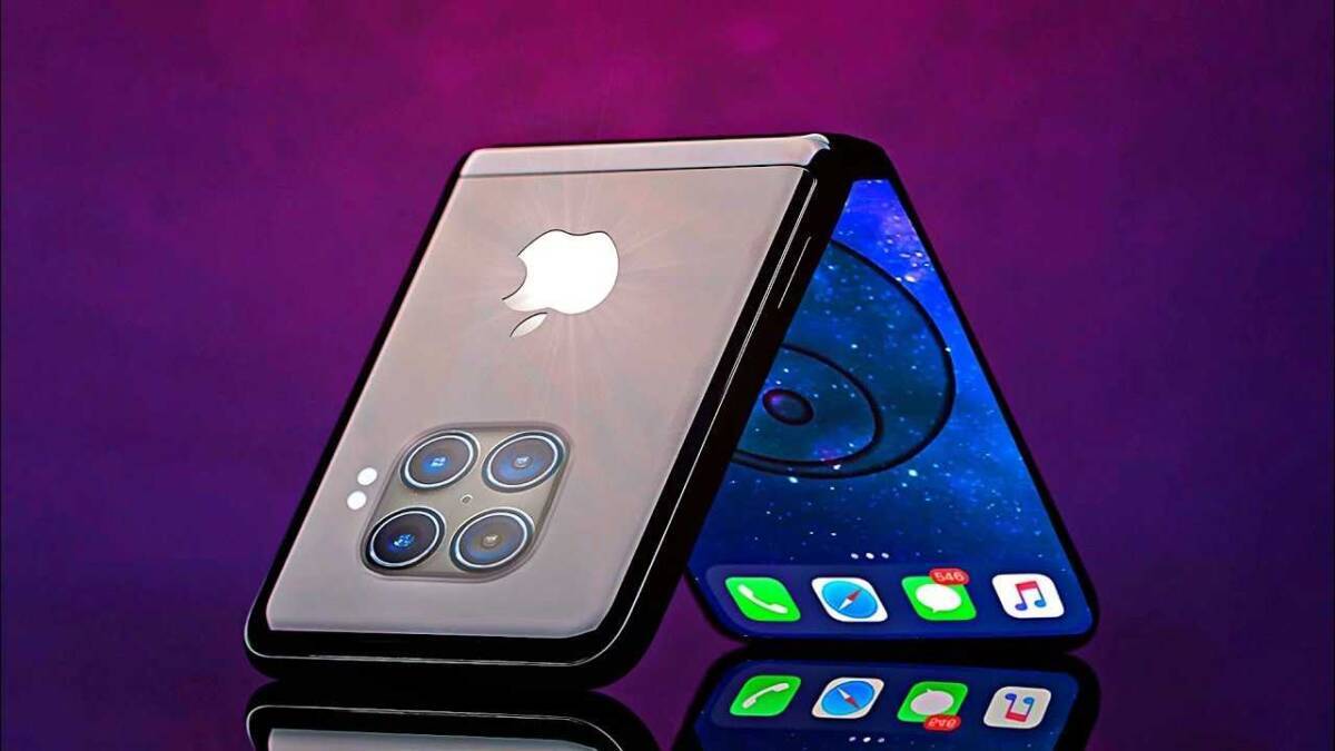 Складной iPhone с 8-дюймовым экраном от Apple на рендере, концепт устройства