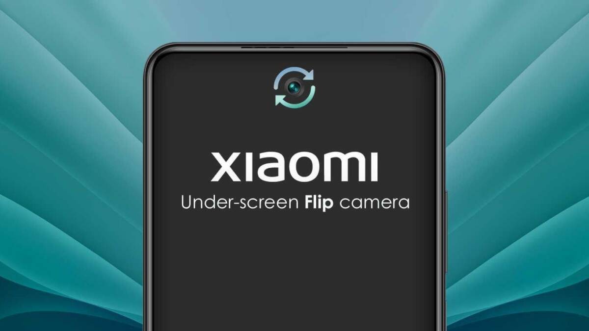 Экран смартфона с подэкранной флип-камерой и логотипом Xiaomi