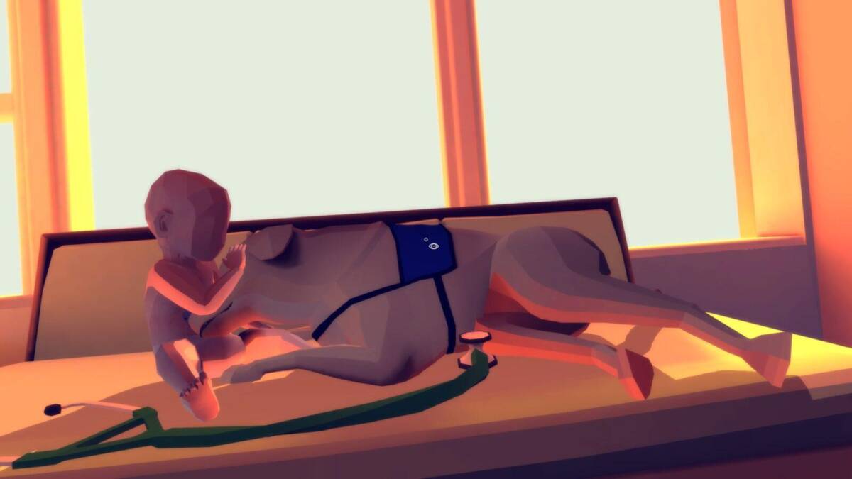 Обзор That Dragon, Cancer: История малыша Джоэла Грина 33 Детская больница с видом на кровать и монитором устройства