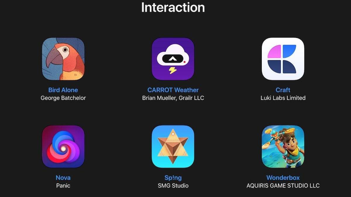 Apple объявила победителей премии Apple Design Awards 2021 7 Экран с иконками приложений для взаимодействия на устройствах Apple