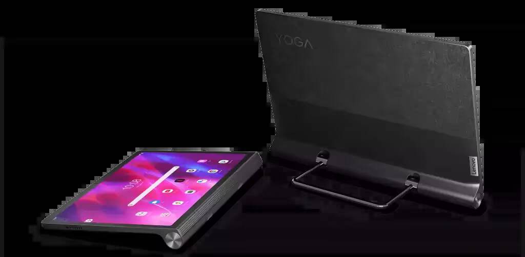 Планшет Lenovo Yoga в повернутой позе с экраном