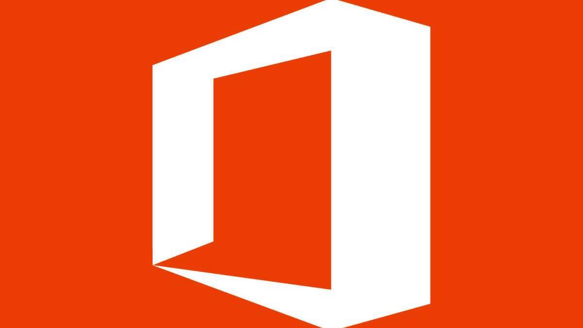 Логотип Microsoft Office на оранжевом фоне с трехмерным эффектом