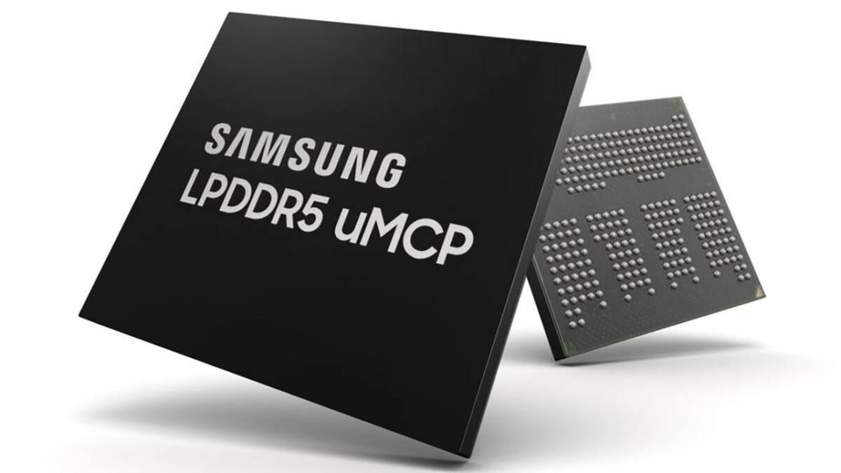 Чип памяти Samsung LPDDR5 uMCP со стороны корпуса и контактов
