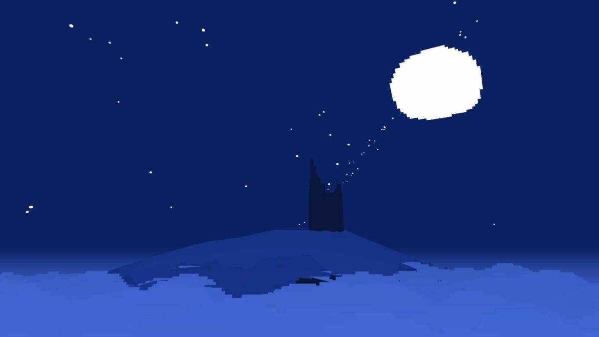 Обзор Proteus — космический пейзаж с звездным небом и луной