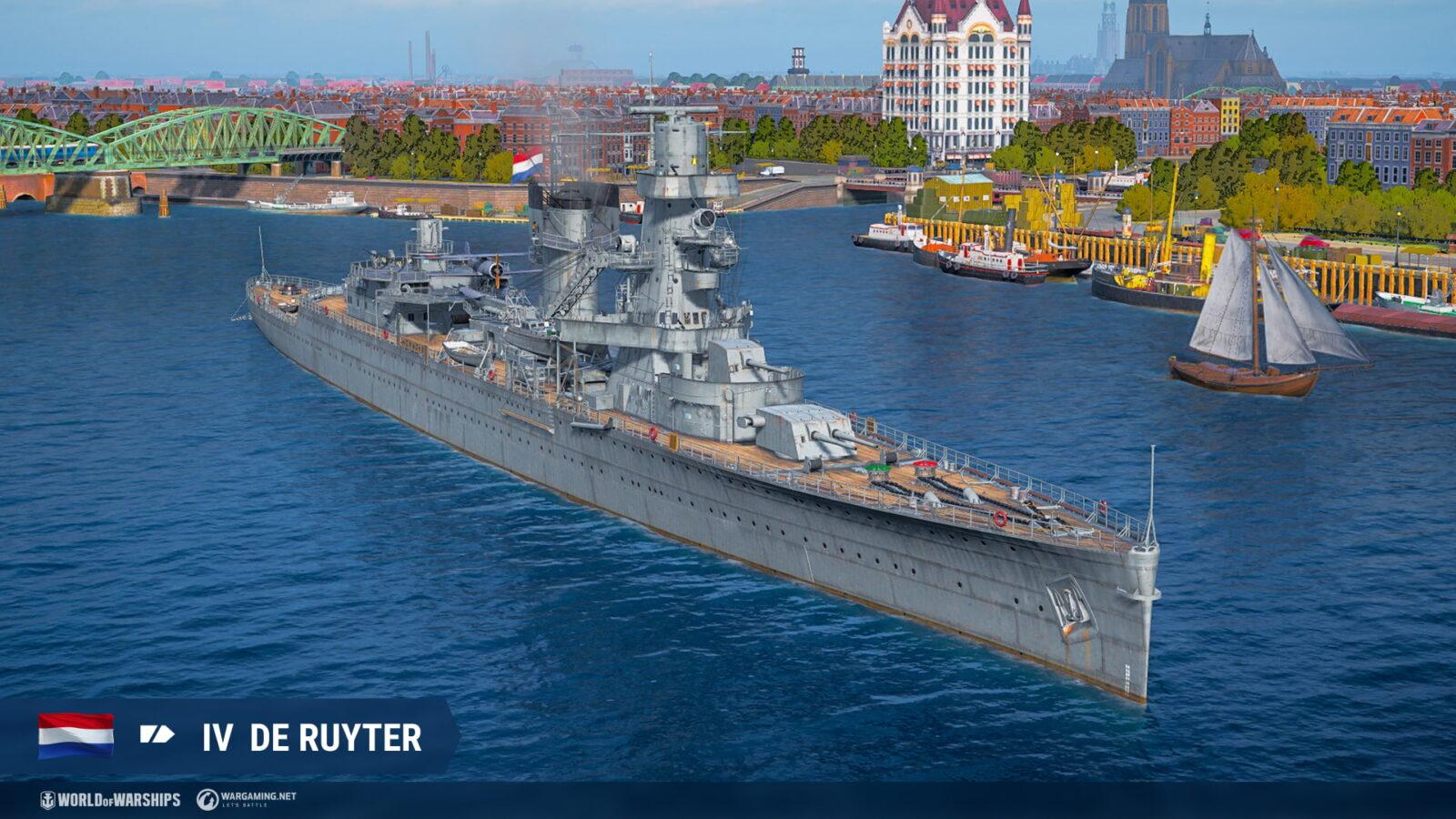 Крейсеры Нидерландов появятся в раннем доступе в World of Warships 9 de ruyter nl t4 ca screenshots realease 0 10 6 1920x1080 wg spb wows 1
