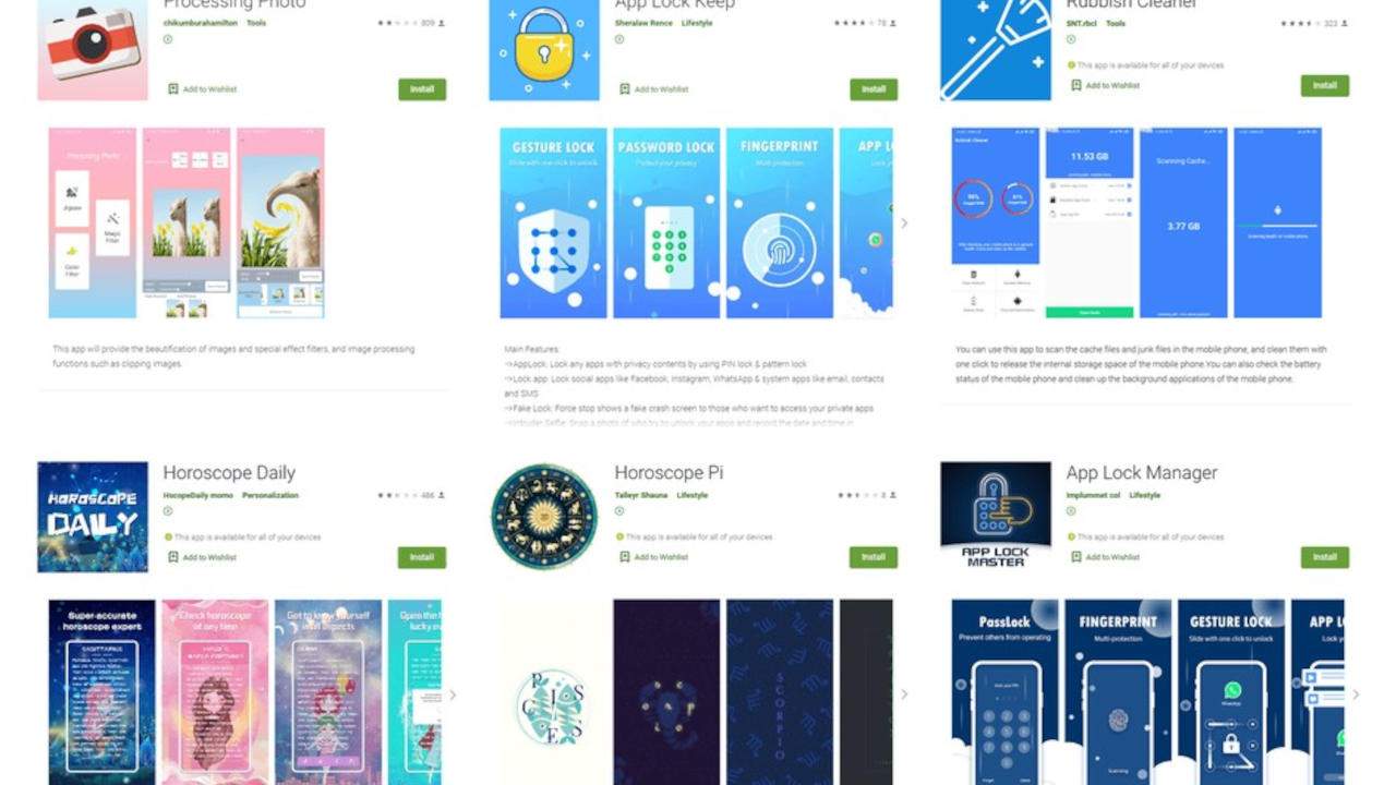 Google удалила популярные приложения из Play Store за кражу паролей Facebook 3 google play fb trojans 1280x720 1