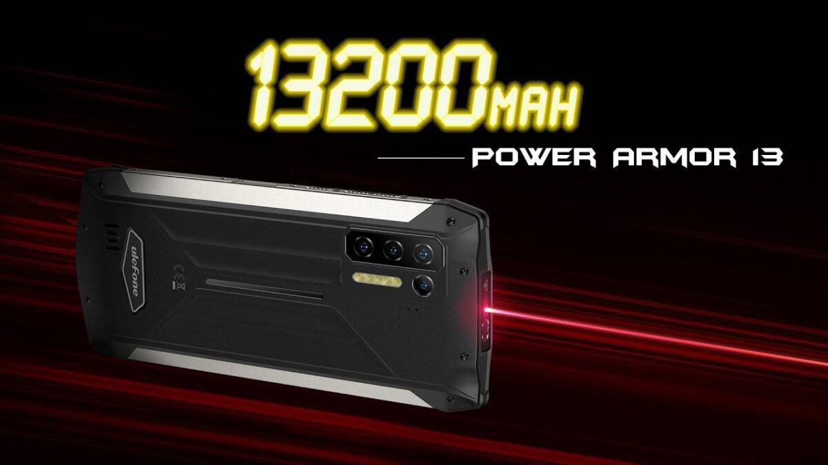 Ulefone Power Armor 13: экран смартфона с лазерным указателем и аккумулятором 13200 мАч