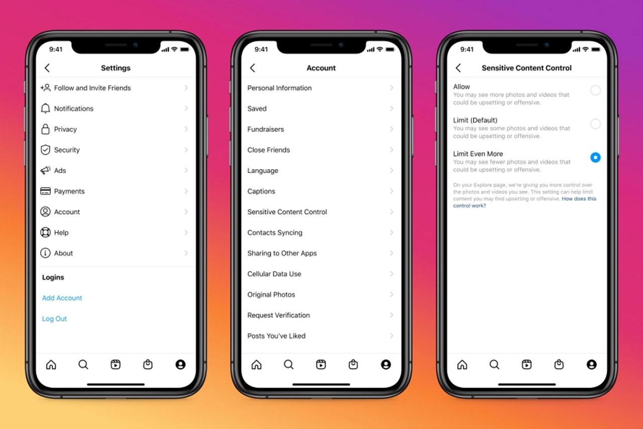 Instagram представил управление конфиденциальным контентом 3 sensitive content control