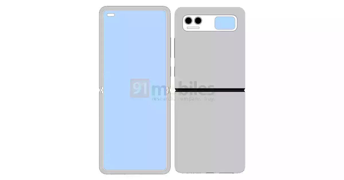Xiaomi запатентовала новый складной смартфон. Он похож на Samsung Galaxy Z Flip 5 Складной телефон Xiaomi в развернутом и сложенном виде