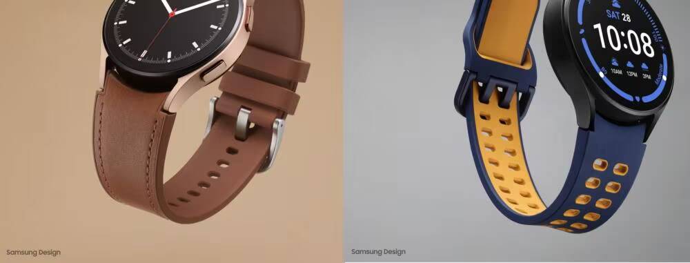 Два смарт-часа Galaxy Watch4 с разными ремешками