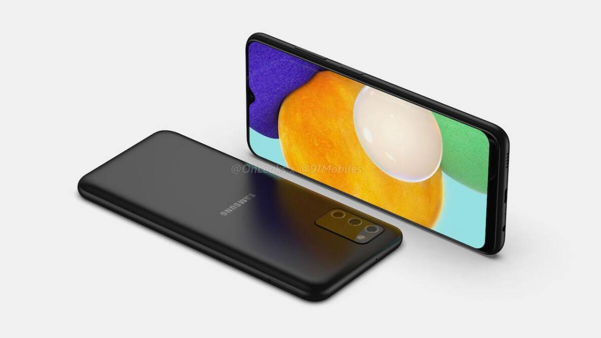 Samsung Galaxy A03s — фронт и задняя камера смартфона с дисплеем в обзоре