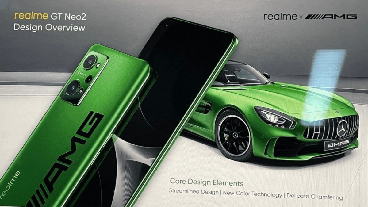 Официальные подробности о процессоре и аккумуляторе Realme GT Neo2 3 Смартфон Realme GT Neo2 с задней панелью и логотипом