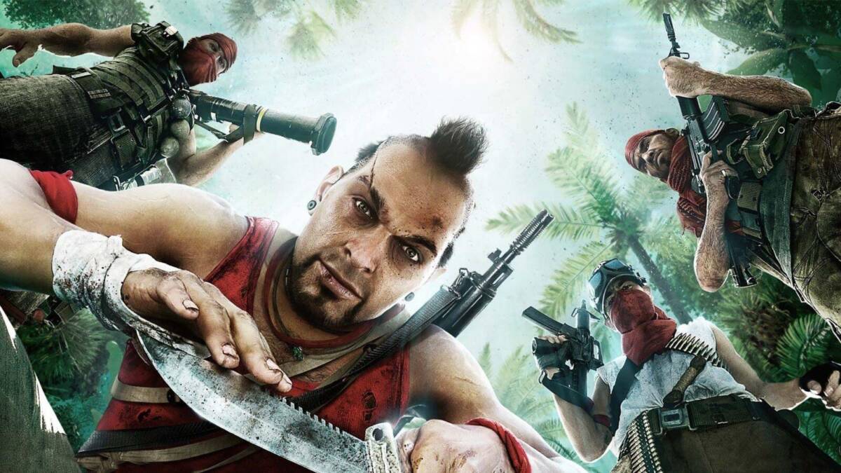 Группа бойцов с оружием в джунглях в игре Far Cry 3