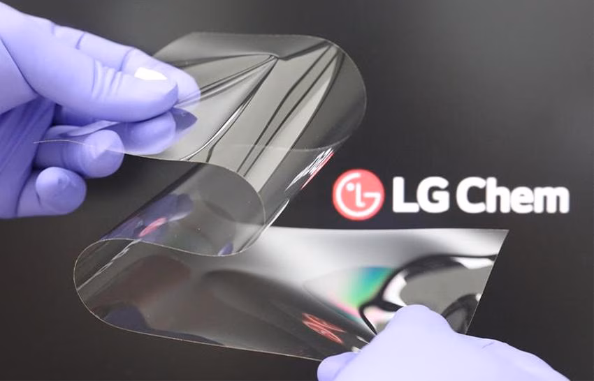 LG Chem foldable display cover film