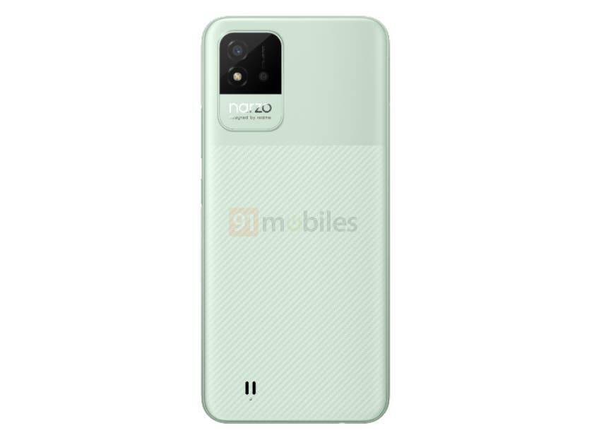 Задняя панель смартфона Realme Narzo 50i с камерой и динамиками