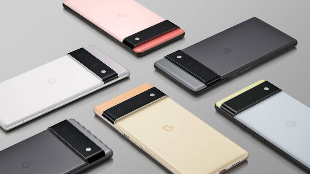 Разные цвета смартфонов Google Pixel 6 Pro сзади