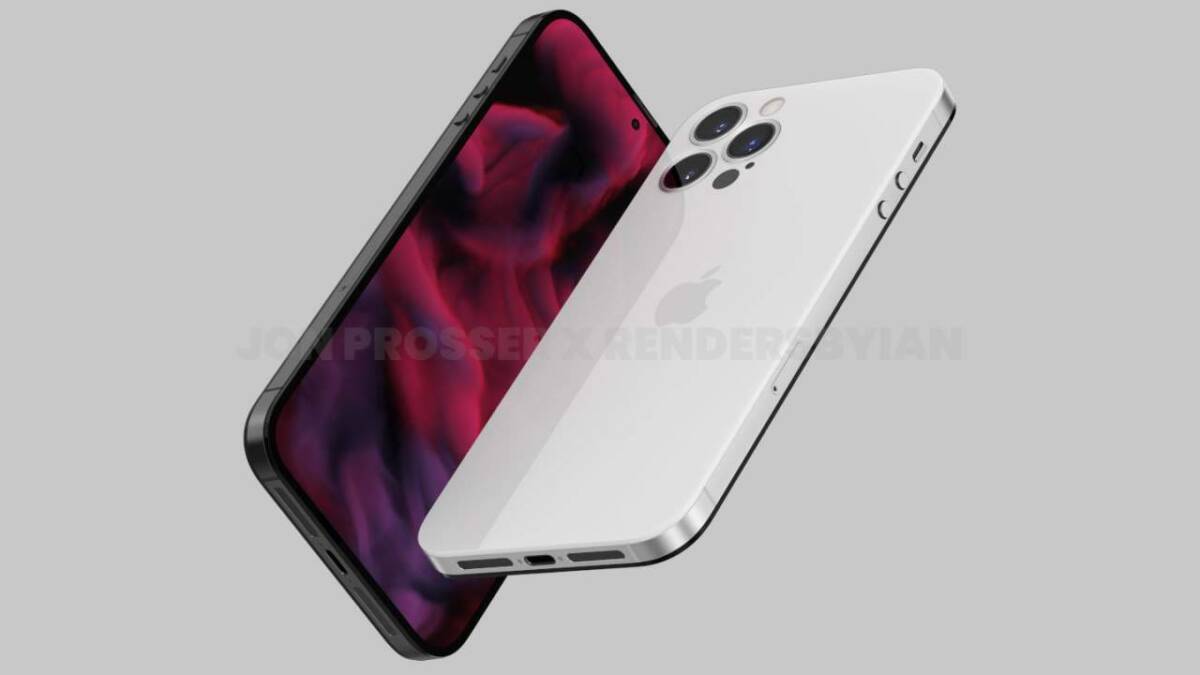 В iPhone 14 будет отверстие для камеры и FaceID 3 Черный и белый iPhone 14 с фронтальным и задним видом