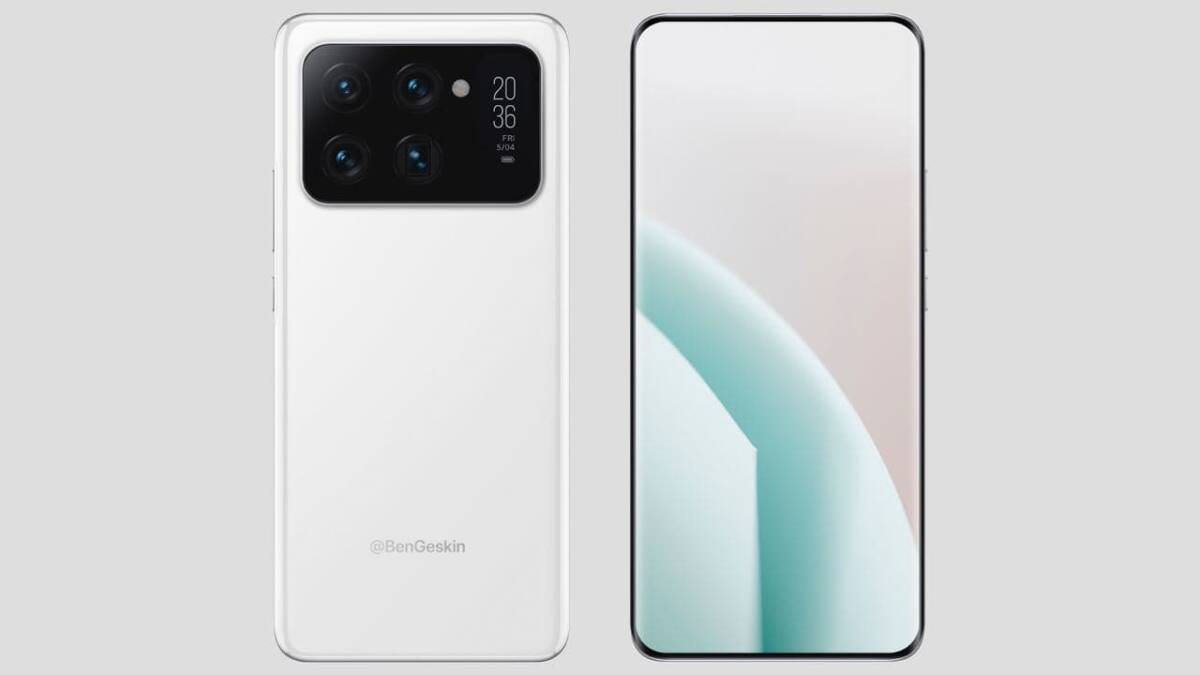 Передняя и задняя части смартфона Xiaomi 12 Ultra с крупным модулем камер и дисплеем без рамок