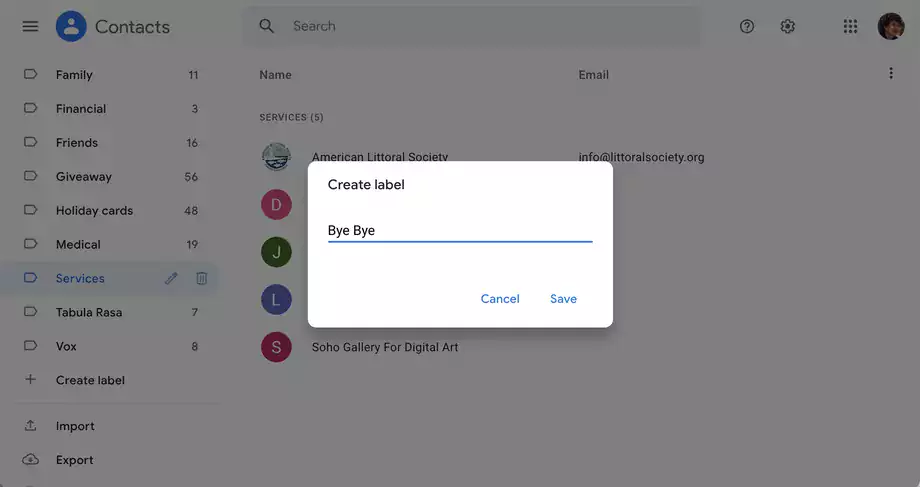 Как скрыть (но не удалить) ненужные контакты Google 10 screen shot 2021 08 23 at 4.00.05 pm