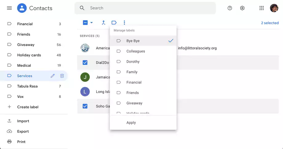 Как скрыть (но не удалить) ненужные контакты Google 11 screen shot 2021 08 23 at 4.17.24 pm