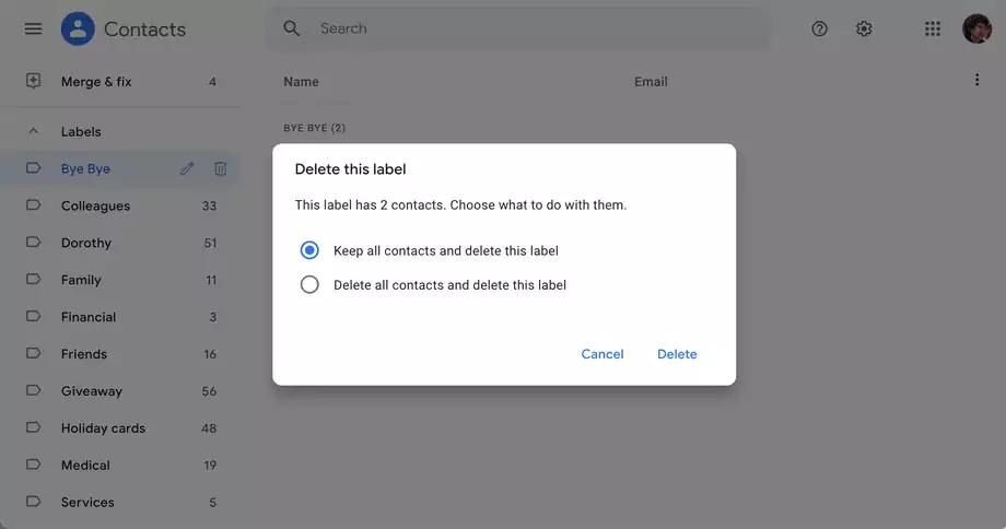 Как скрыть (но не удалить) ненужные контакты Google 13 screen shot 2021 08 24 at 11.51.17 am
