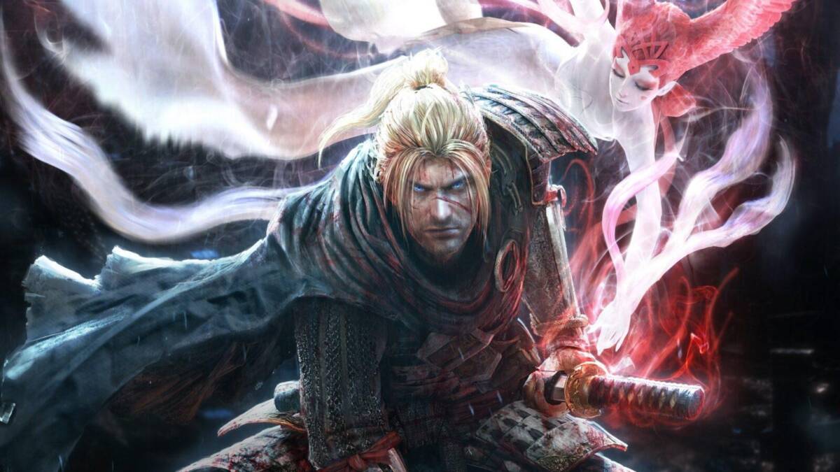 Персонаж из Nioh: Complete Edition в фэнтези-сцене с фантастическими существами