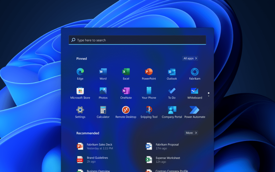 Почему Windows 11 будет работать лучше, чем Windows 10 на многих ПК 4 win cml start dark 16x9 en us 1600x600 1 960x600 1