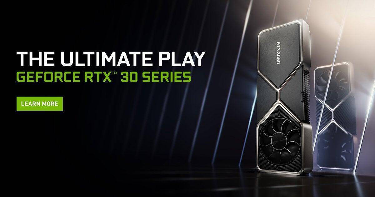 Новый вид подписки GeForce Now от Nvidia обеспечивает потоковую передачу игр с высоким разрешением 4 Графическая карта Nvidia GeForce RTX 30 серии на фоне теней