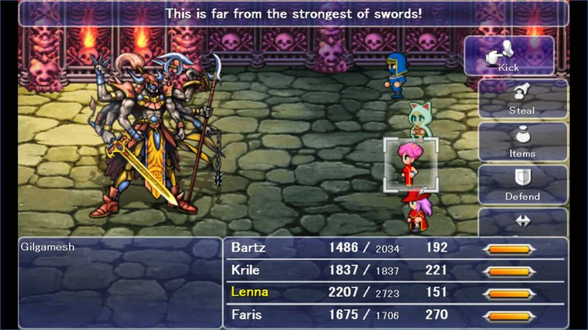 Трейлерный кадр ремастера Final Fantasy V с персонажами из игры Square Enix