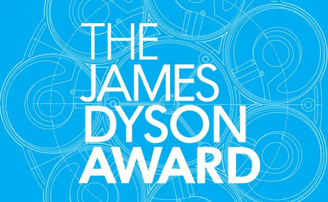 Объявлен международный шорт-лист конкурса James Dyson Award 2021 1 Графика логотипа награды James Dyson Award на синем фоне