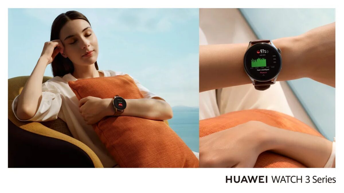 Умные часы Huawei Watch 3 показывают график сердечного ритма