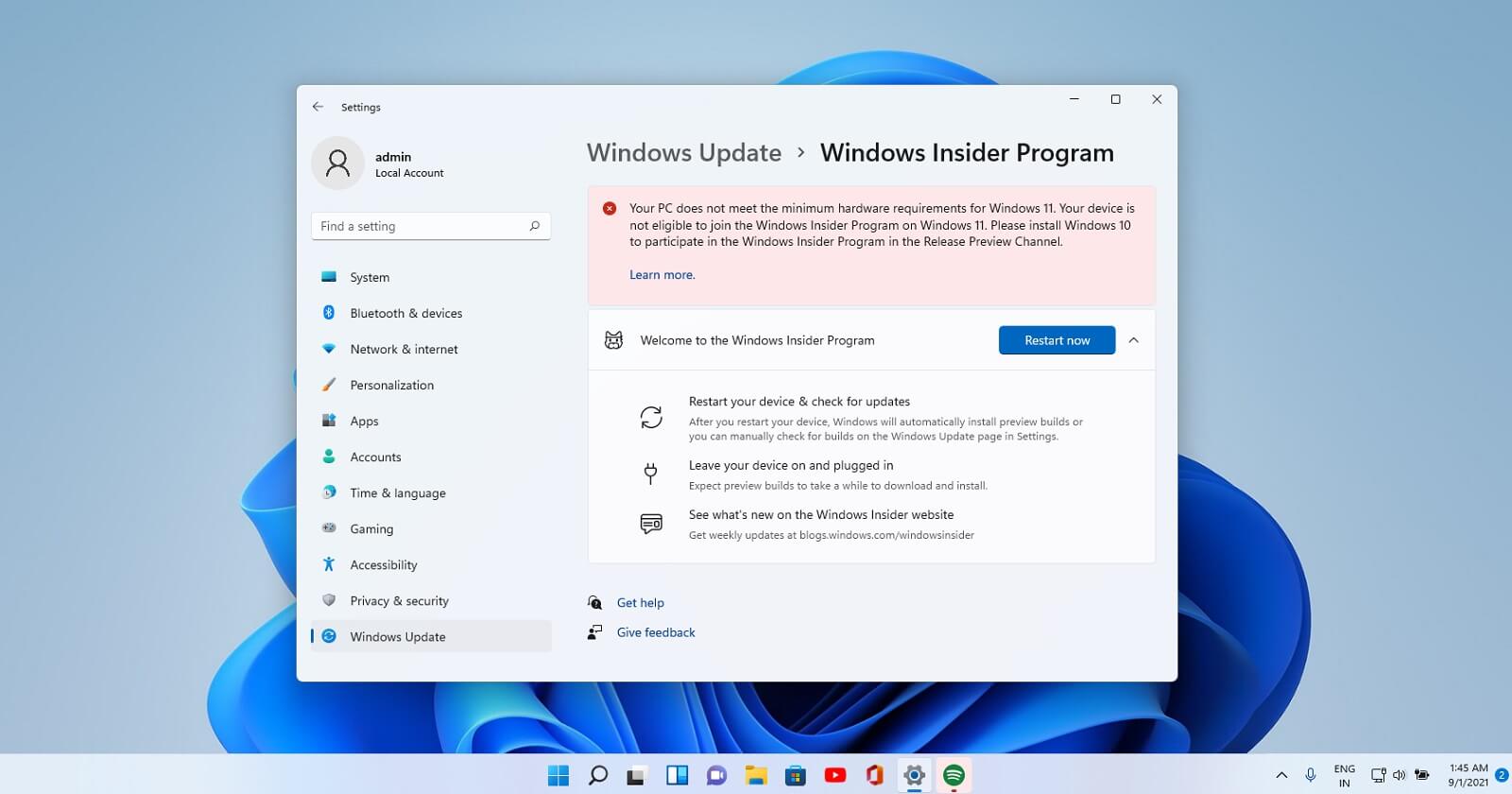 Первое обновление Windows 11 значительно снижает производительность системы 5 Windows 11 preview unsupported PCs