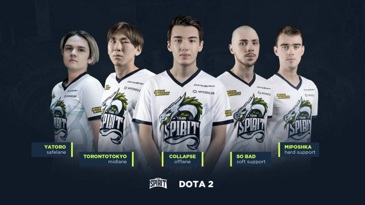 Российская киберспортивная команда Team Spirit выиграла самый крупный турнир Dota 2 The International 2021 7 Команда Team Spirit в игровой форме на фотоснимке