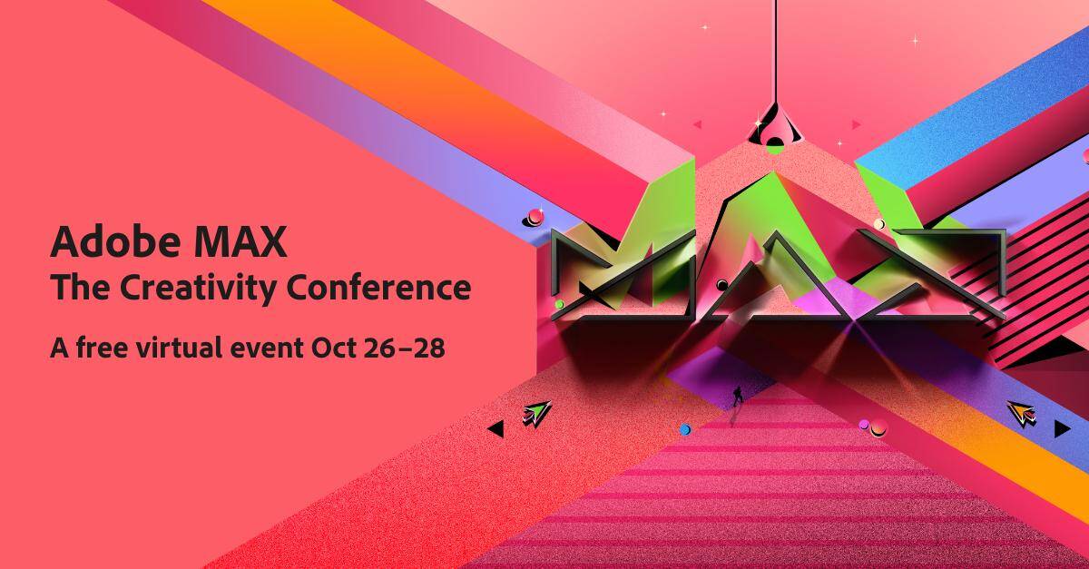 Презентация яркой абстрактной графики для Adobe MAX