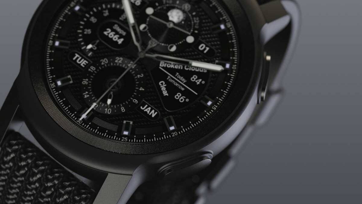 Умные часы Motorola Moto Watch 100 с черным корпусом и цифровым циферблатом на снимке