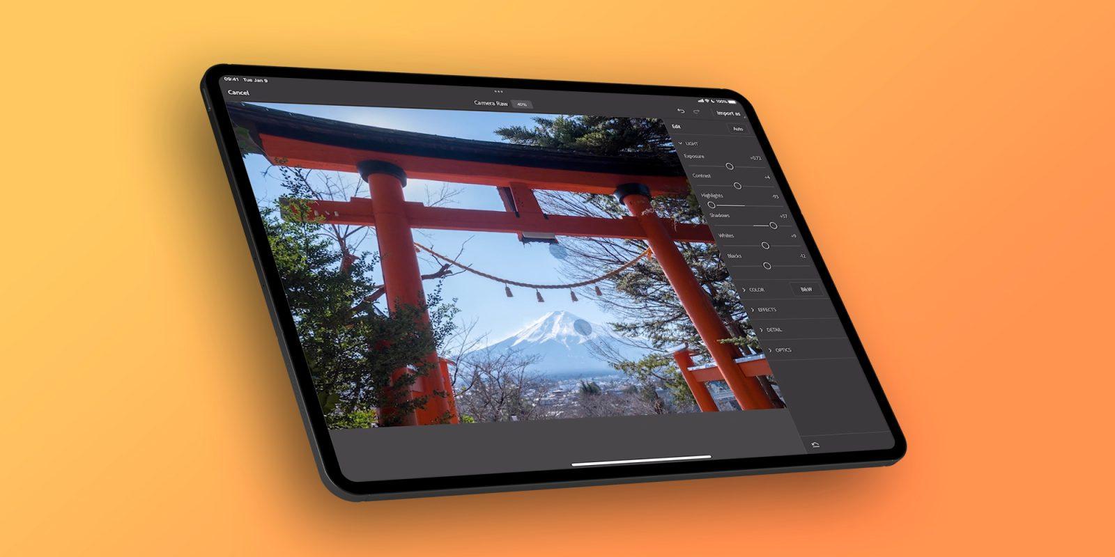 Adobe вводит плагин Camera Raw в Photoshop для iPad 3 photoshop ipad camera raw
