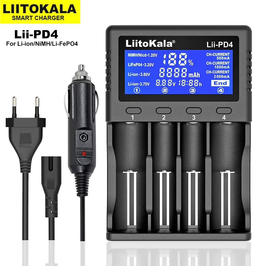 Цифровой дисплей и аккумуляторный зарядный блок для Liitokala Li-PD4